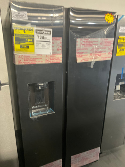 Samsung - 27.4 Cu. Ft. Side-by-Side Refrigerator - Black stainless steel - RS27T5200SG/AA