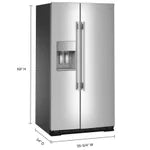 KitchenAid 28.7 cu. ft. Side-by-Side Refrigerator with Exterior Ice and Water Dispenser and Removable Under-Shelf Wine Rack