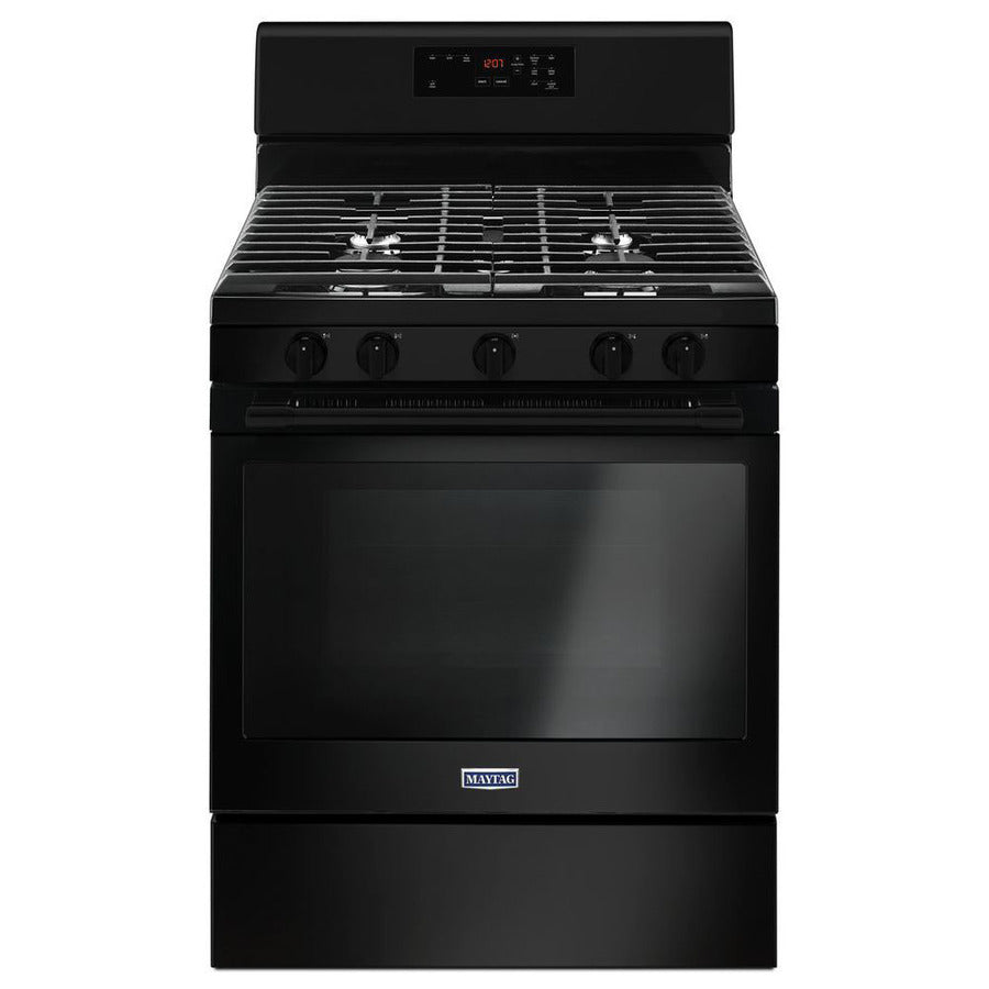 Maytag 30-inch Wide Gas Range With 5th Oval Burner - 5.0 Cu. Ft.- Black MGR6600FB