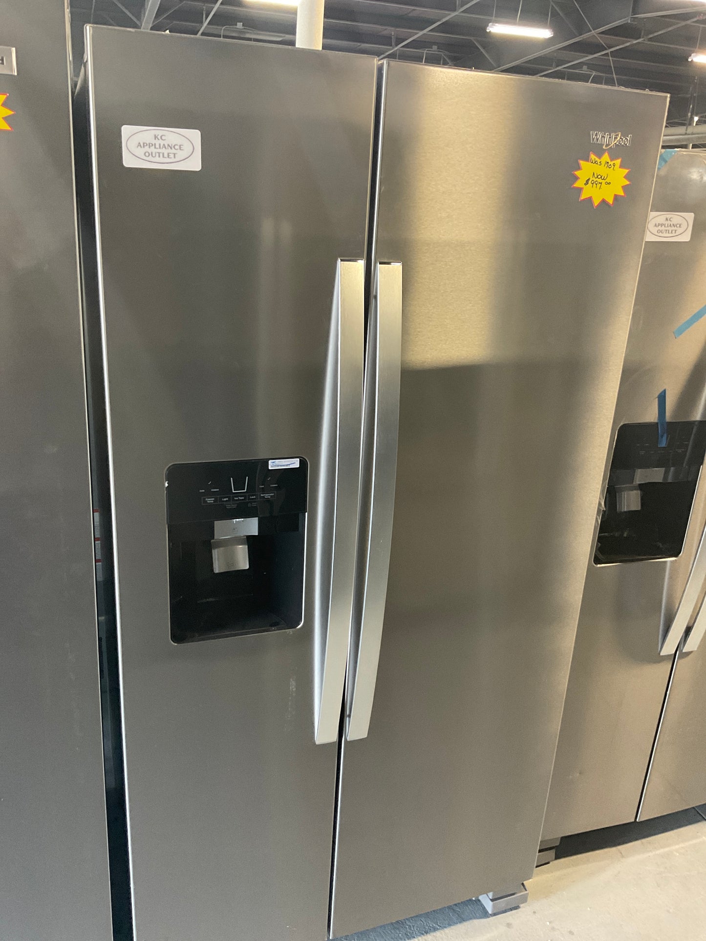 Whirlpool 36 Inch Freestanding Side by Side Refrigerator with 24.51 Cu. Ft. Total Capacity (WRS555SIHZ)