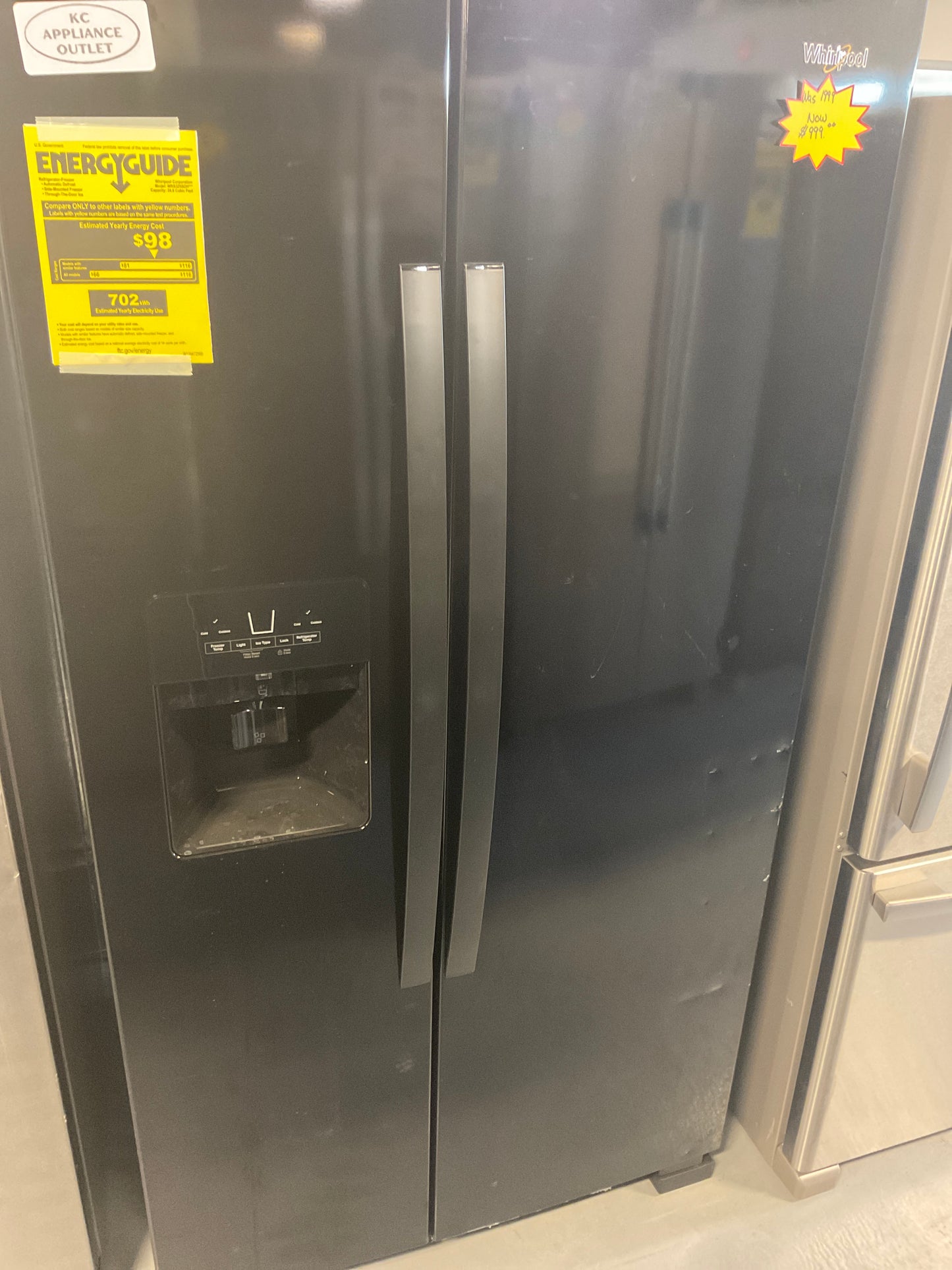 Whirlpool 36-inch Wide Side-by-Side Refrigerator - 25 cu. ft. WRS325SDH(Z/W/B/V)