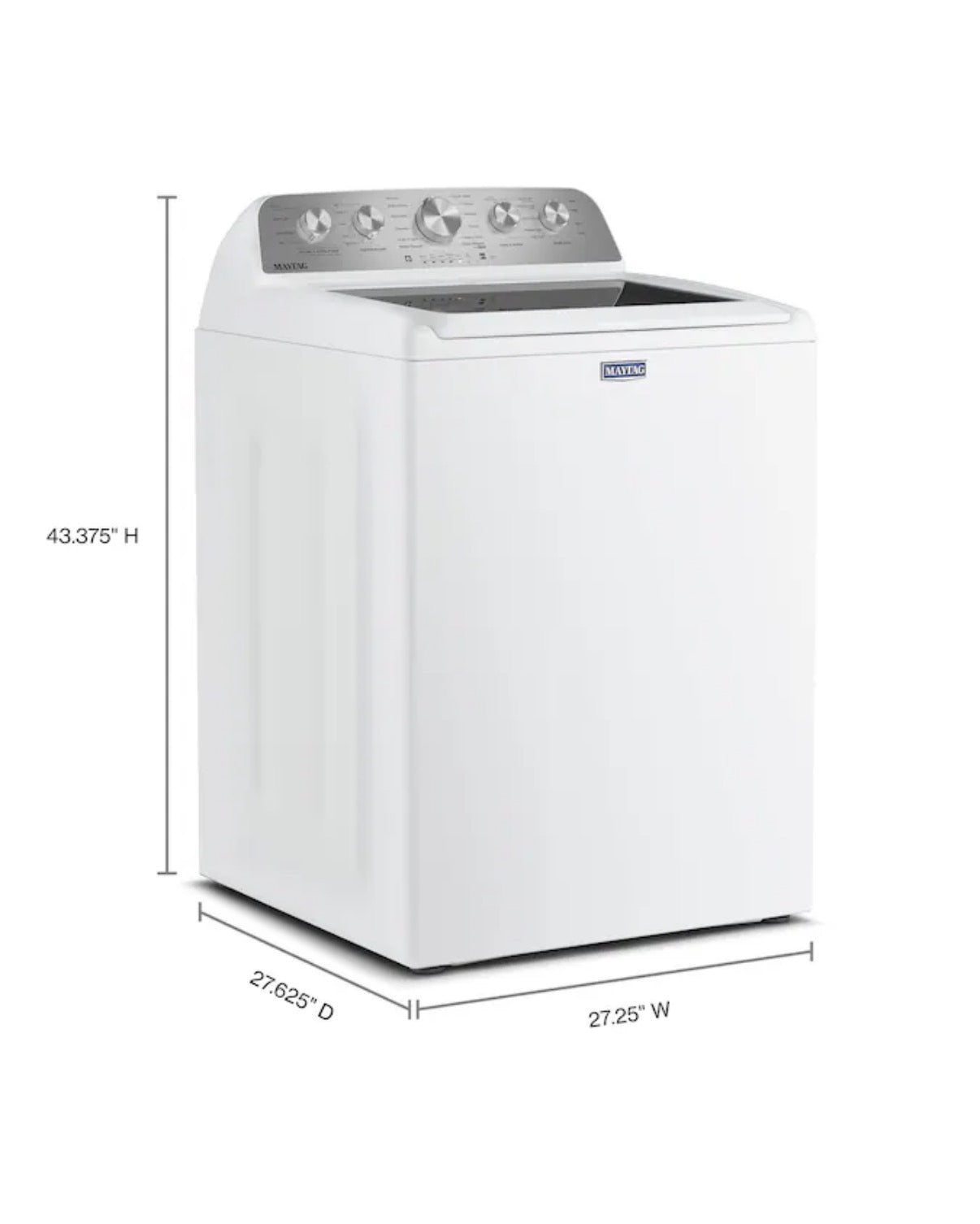 Maytag MTW5605RW 27 Inch Pet Pro Top Load Washer with 4.7 cu ft. Capacity, 11 Wash Cycles, 5 Temperature Settings, Power™ Impeller, Auto Sensing, and Clean Washer with Affresh® Cycle