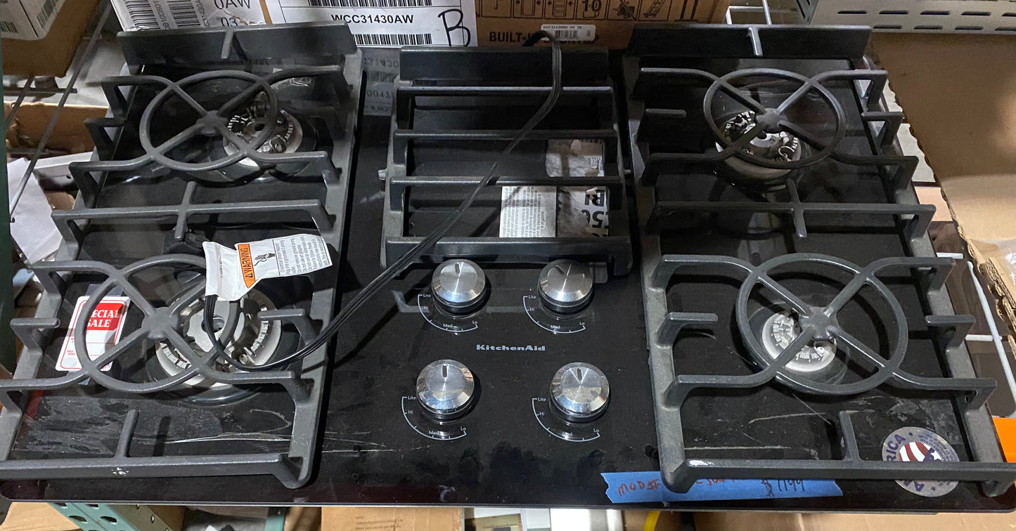 KitchenAid - 30" Built-In Gas Cooktop KGCC506RBL