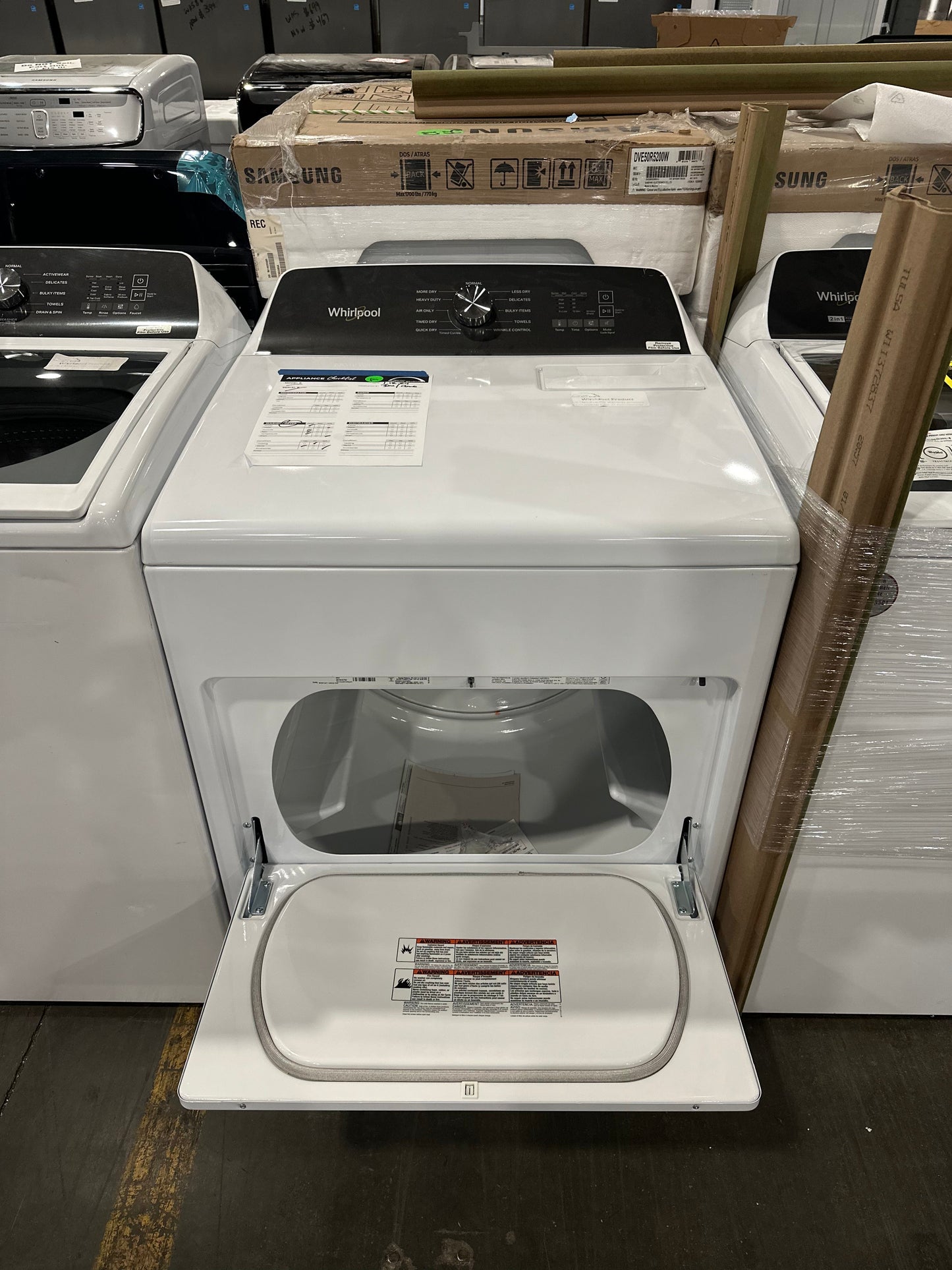 Whirlpool - 7 Cu. Ft. Gas Dryer with Moisture Sensing - White WGD5010LW
