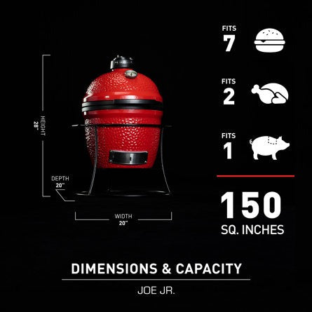 Ceramic BBQ Grill - Kamado JOE JR® WITH CAST IRON STAND KJ13RH