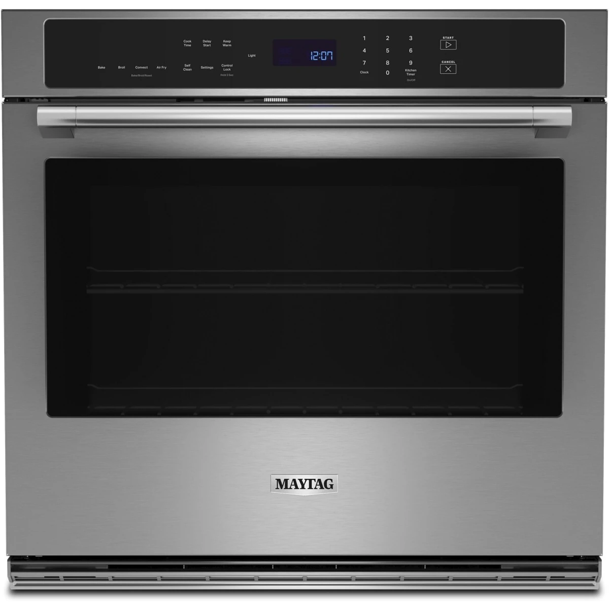 MOES6030LZ 30 Inch Single Electric Wall Oven with 5.0 cu. ft. True Convection Oven, Self Clean, No-Preheat Air Fry, Power Preheat, Variable Broil