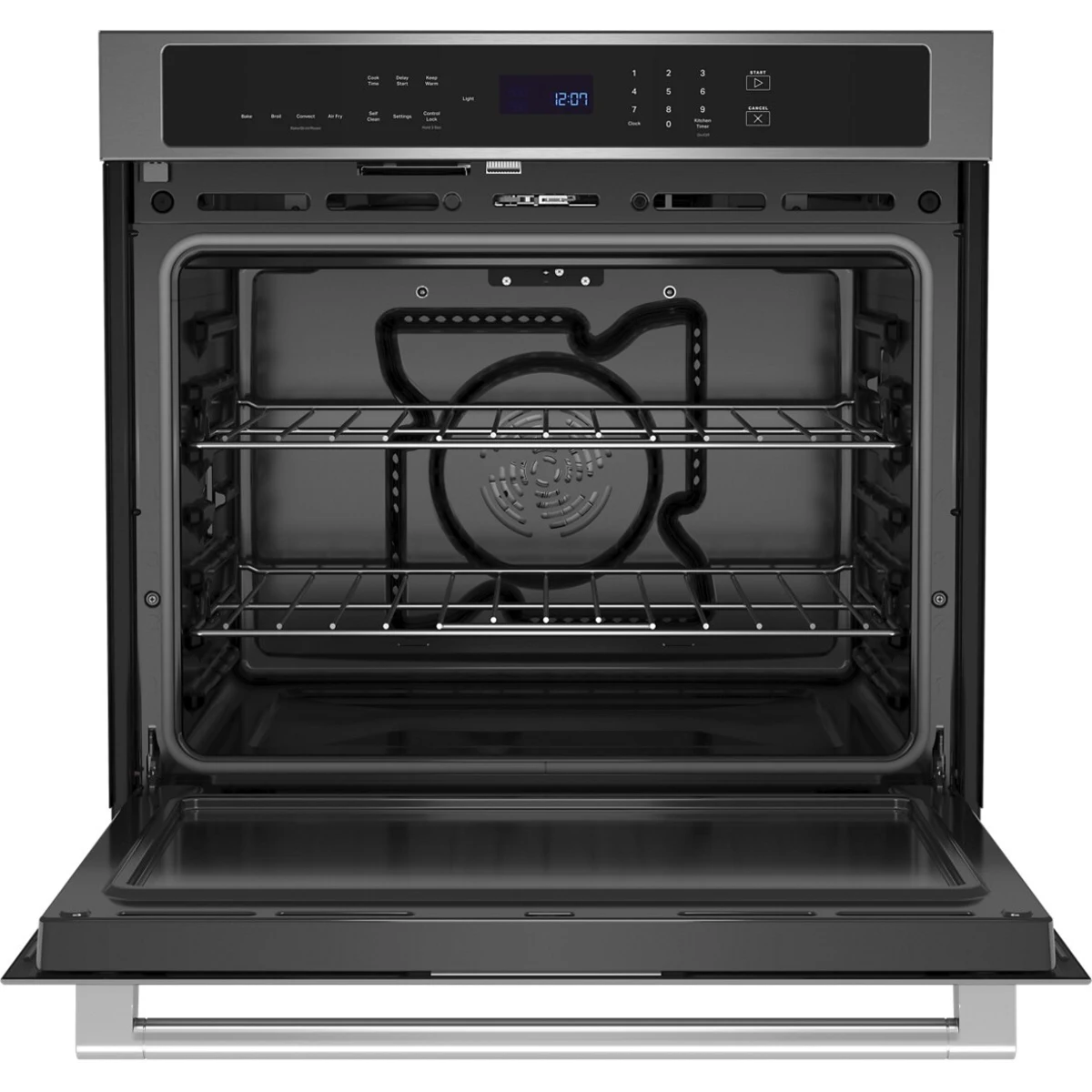 MOES6030LZ 30 Inch Single Electric Wall Oven with 5.0 cu. ft. True Convection Oven, Self Clean, No-Preheat Air Fry, Power Preheat, Variable Broil