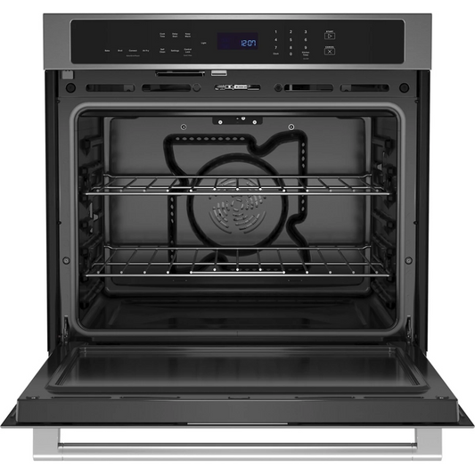 MOES6030LZ 30 Inch Single Electric Wall Oven with 5.0 cu. ft. True Convection Oven, Self Clean, No-Preheat Air Fry, Power Preheat, Variable Broil