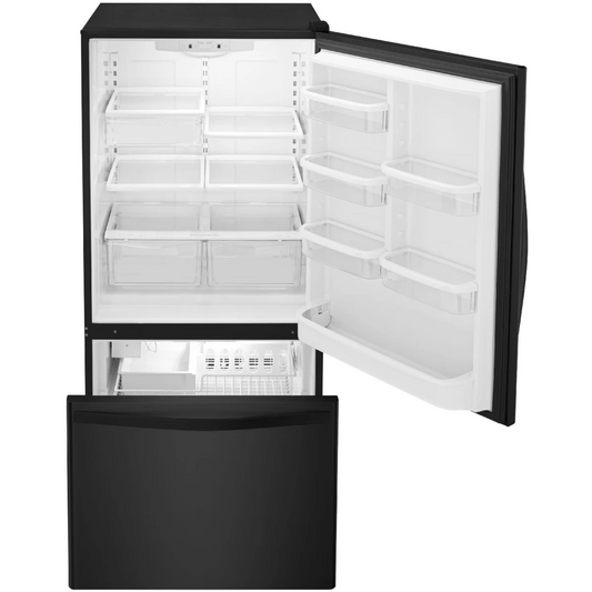 Whirlpool WRB329DMBB 30 Inch Bottom-Freezer Refrigerator with 18.5 cu. ft. Capacity