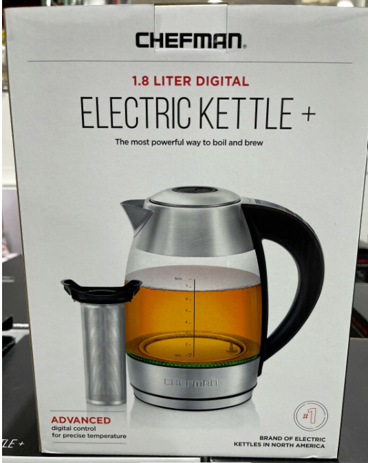 Chefman 1.8L Digital Electric Glass Kettle RJ11-17-TCTI-V2
