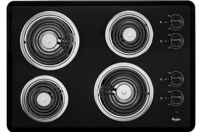 Whirlpool - 30" Built-In Electric Cooktop - Black WCC31430AB