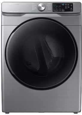 Samsung 7.5 cu. ft. Stackable Platinum Electric Dryer with Steam - DVE45R6100P/A3
