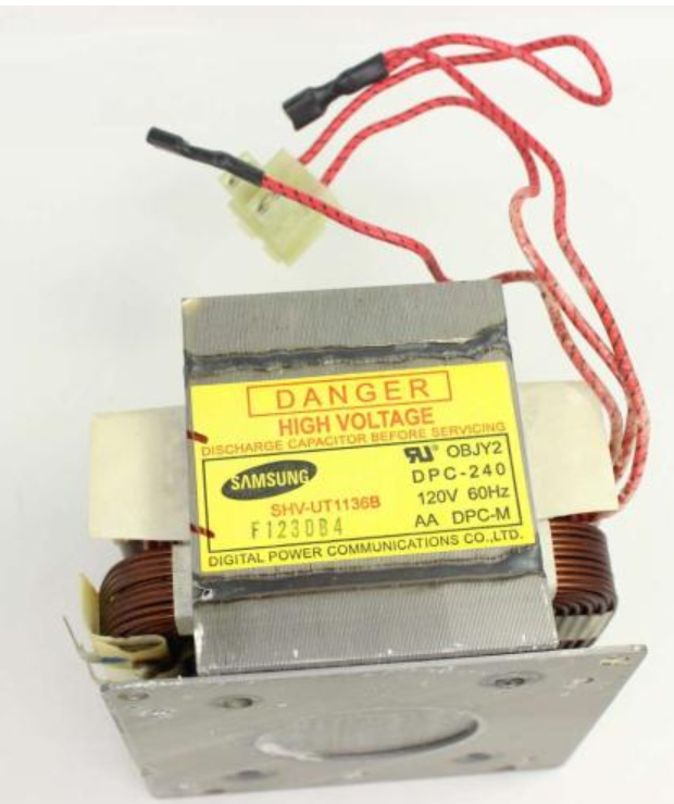 Samsung OEM DE26-00129B Microwave High-Voltage Transformer SHV-UT1136B