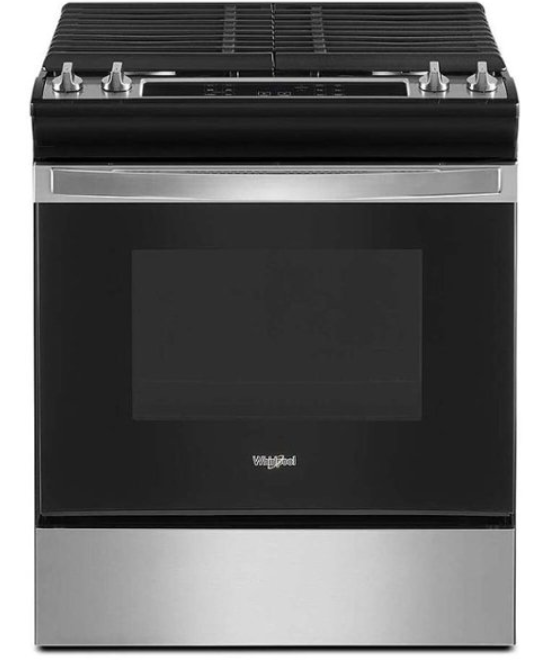 Whirlpool - 5.0 Cu. Ft. Gas Range with Frozen Bake Technology - Stainless steel WEG515S0LS