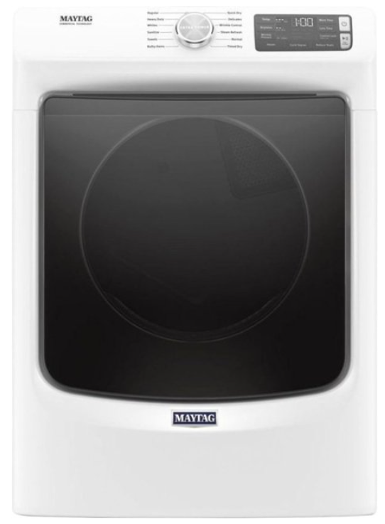 Maytag - 7.3 Cu. Ft. Stackable Electric Dryer with Steam and Extra Power Button - White MED6630HW