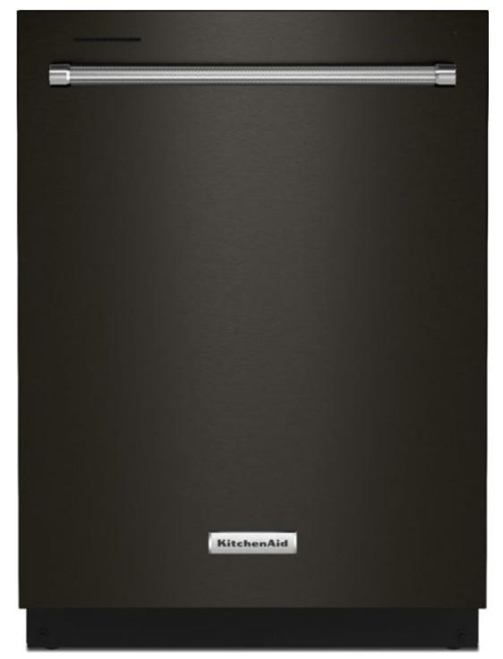 KitchenAid - Top Control Built-In Dishwasher with Stainless Steel Tub, FreeFlex 3rd Rack, 44dBA - Black Stainless with PrintShield Finish KDTM404KBS