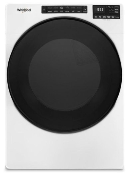 Whirlpool - 7.4 Cu. Ft. Stackable Electric Dryer with Wrinkle Shield Plus Option - White WED6605MW