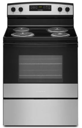 Amana - 4.8 Cu. Ft. Freestanding Electric Range - Stainless Steel ACR4303MMS