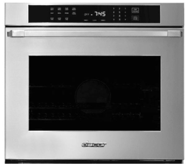 Dacor Professional HWO130PS 30 Inch Single Wall Oven with 4.8 cu. ft. Capacity, SoftShut™ Hinges, GreenClean™ Steam Cleaning Technology, Rapidheat™ Broil Element, Sabbath Mode and 2 Glide Rack: Stainless Steel, Pro Handle
