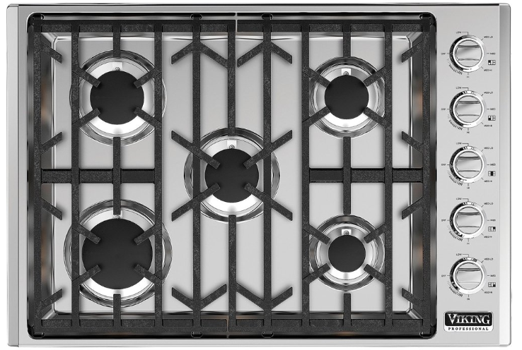 Viking - Professional 5 Series 30" Gas Cooktop - Stainless steel. VGSU5305BSS