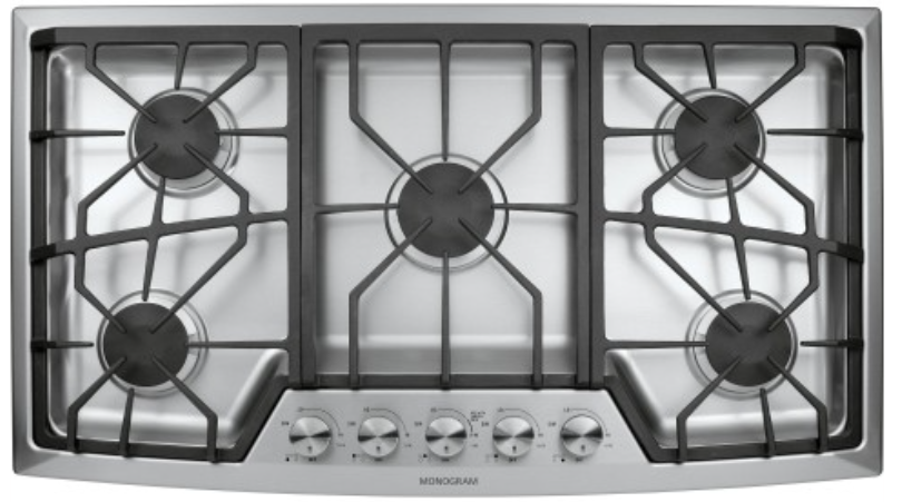 GE Monogram 36" Stainless Steel Gas Cooktop (Natural Gas) ZGU385NSMSS