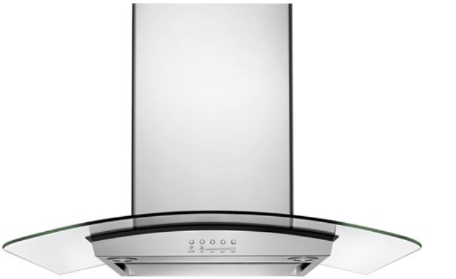 Whirlpool 30" Modern Glass Wall Mount Range Hood WVW75UC0DS