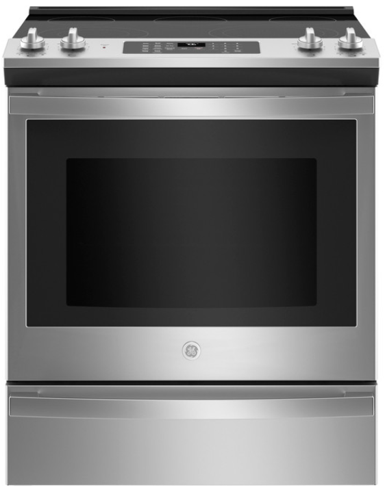 GE® 30" Slide-In Electric Convection Range with No Preheat Air Fry JS760SPSS
