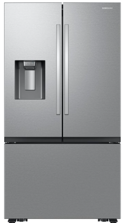 Samsung - 26 cu. ft. French Door Counter Depth Smart Refrigerator with Four Types of Ice - Stainless Steel RF27CG5400SR