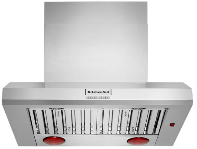 KitchenAid 36" 585 or 1170 CFM Motor Class Commercial-Style Wall-Mount Canopy Range Hood KVWC956KSS