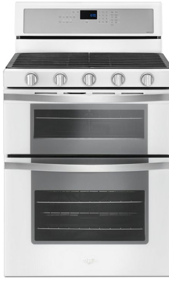 Whirlpool 30 Inch Freestanding Gas Range with 5 Sealed Burners, Dual Ovens, 6 cu. ft. Total Capacity - WGG745S0FH