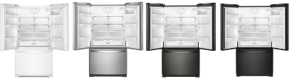 Whirlpool WRF535SWH(B/W/V/Z) 36 Inch French Door Refrigerator with 25 Cu. Ft. Capacity