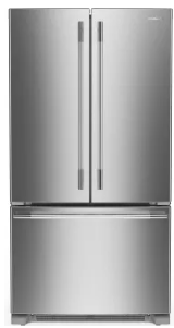 KitchenAid KRFC136SPS 36 Inch Counter-Depth Freestanding French Door Refrigerator with 20 cu. ft. Total Capacity, Preserva® Cooling System, Interior Water Dispenser, Icemaker, Wood-Look Nesting Shelf, Full-Width Pantry Drawer
