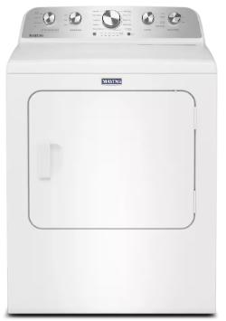Maytag MED5605RW 29 Inch Electric Top Load Dryer with 7.0 cu ft. Capacity, 10 Dryer Cycles, 3 Temperature Settings, Pet Pro Option, Moisture Sensing, and Quick Dry Cycle