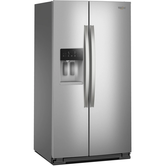 Whirlpool WRSF5536RZ 36 Inch Freestanding Side-by-Side Refrigerator with 28 cu. ft. Capacity. External Ice/Water Dispenser, ADA Compliant: Stainless