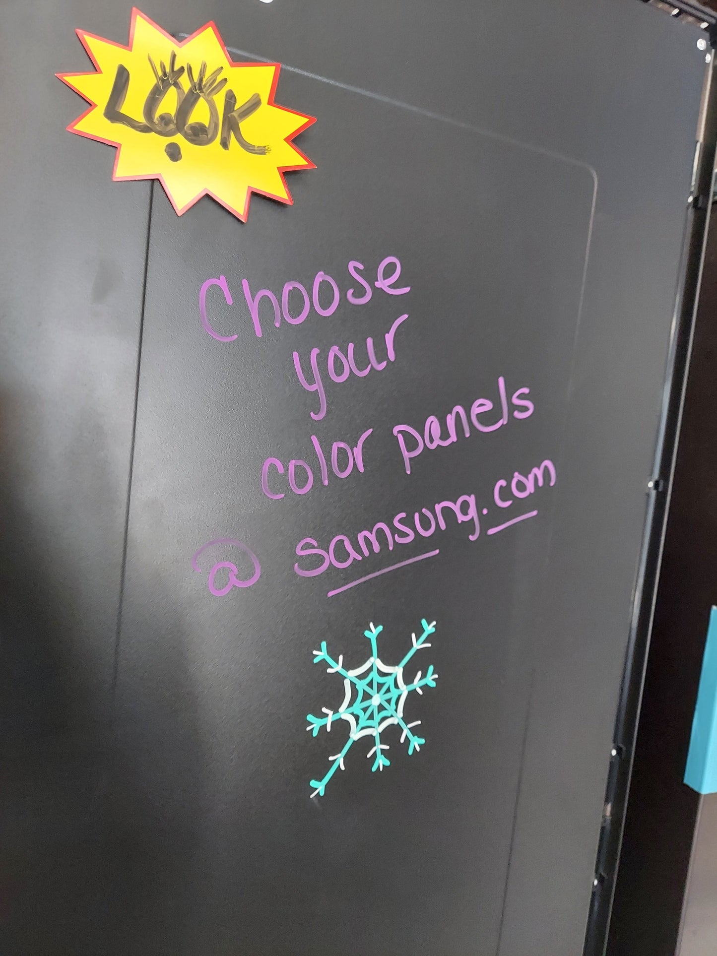 Samsung 23 cu. ft. Smart Counter Depth BESPOKE 4-Door Flex Refrigerator with Customizable Panel Colors (RF23A9675AP)