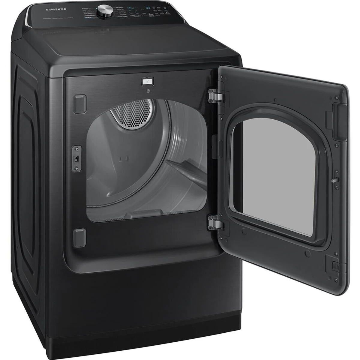 Samsung DVG55CG7100V 27 Inch Smart Gas Dryer with 7.4 cu ft Capacity, Steam Sanitize, Sensor Dry: Brushed Black