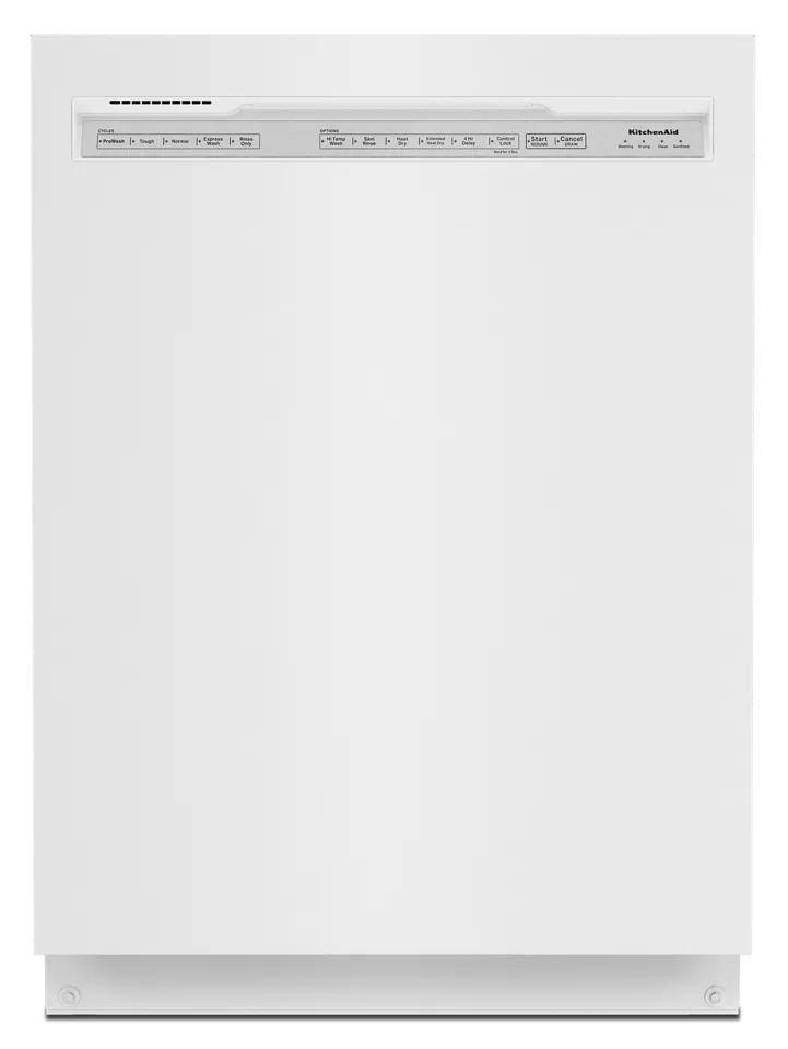 KitchenAid KDFE204KWH 24 Inch Full Console Dishwasher. 39 dBA, ProWash™, NSF® Certified: White