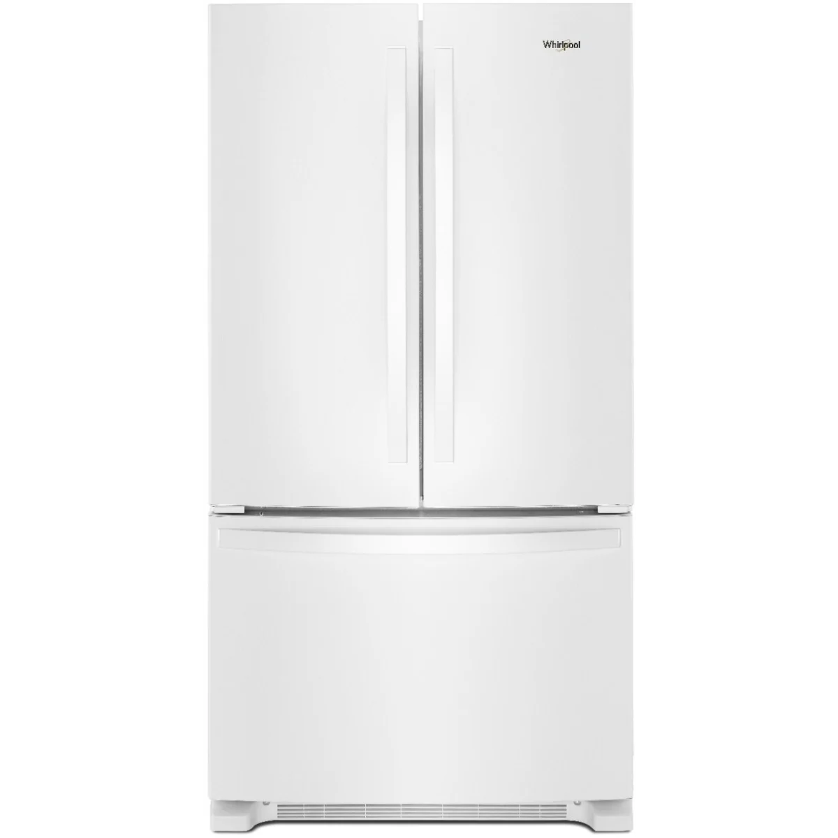 Whirlpool WRFC2036RW 36 Inch Counter-Depth French Door Refrigerator with 20 Cu. Ft. Capacity, 5 Glass Shelves, Gallon Door Bins, Deli Drawer, Internal Water Dispenser, Icemaker, and ENERGY STAR®: White