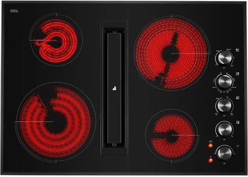 JennAir Black Floating Glass 30" JX3™ Electric Downdraft Cooktop JED3430GB