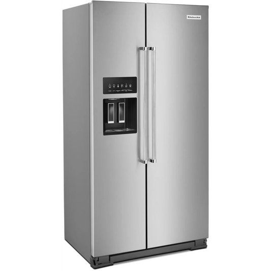 KitchenAid KRSC703HPS 36 Inch Counter Depth Side by Side Refrigerator with 22.6 Cu. Ft. Capacity, In-Door-Ice System, Exterior Ice and Water Dispenser, ADA Compliant : Stainless Steel with PrintShield™ Finish