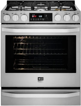 LG Studio (LSSG3017ST) 30 Inch Slide-In Gas Smart Range with 5 Sealed Burners, 6.3 cu. ft. Oven Capacity