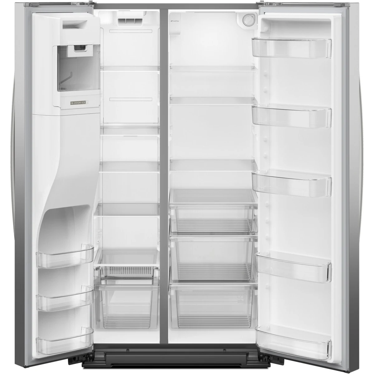 Whirlpool WRSF5536RZ 36 Inch Freestanding Side-by-Side Refrigerator with 28 cu. ft. Capacity. External Ice/Water Dispenser, ADA Compliant: Stainless