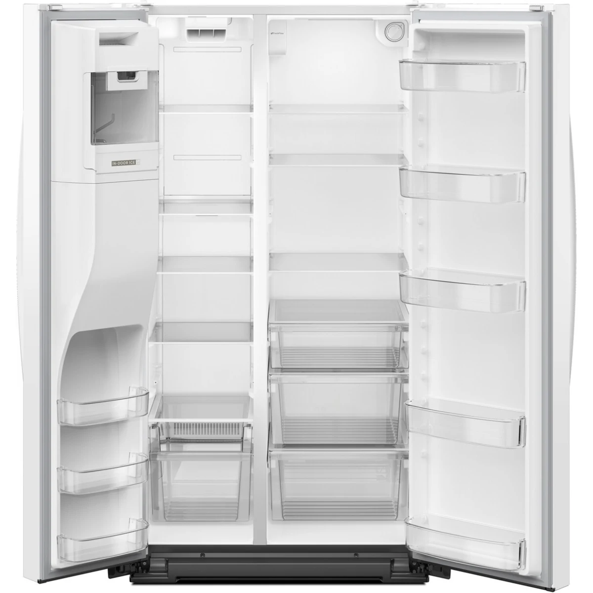 Whirlpool WRSF5536RW 36 Inch Freestanding Side-by-Side Refrigerator with 28 cu. ft. Capacity. External Ice/Water Dispenser, ADA Compliant: White