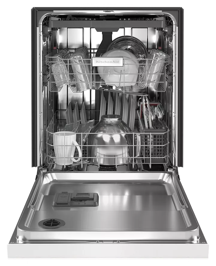 KitchenAid KDFE204KWH 24 Inch Full Console Dishwasher. 39 dBA, ProWash™, NSF® Certified: White