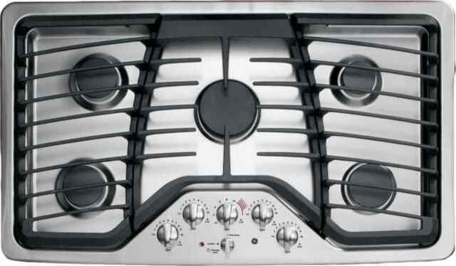 GE - Profile 30" Built-In Gas Cooktop - Stainless steel - PGP959SETSS