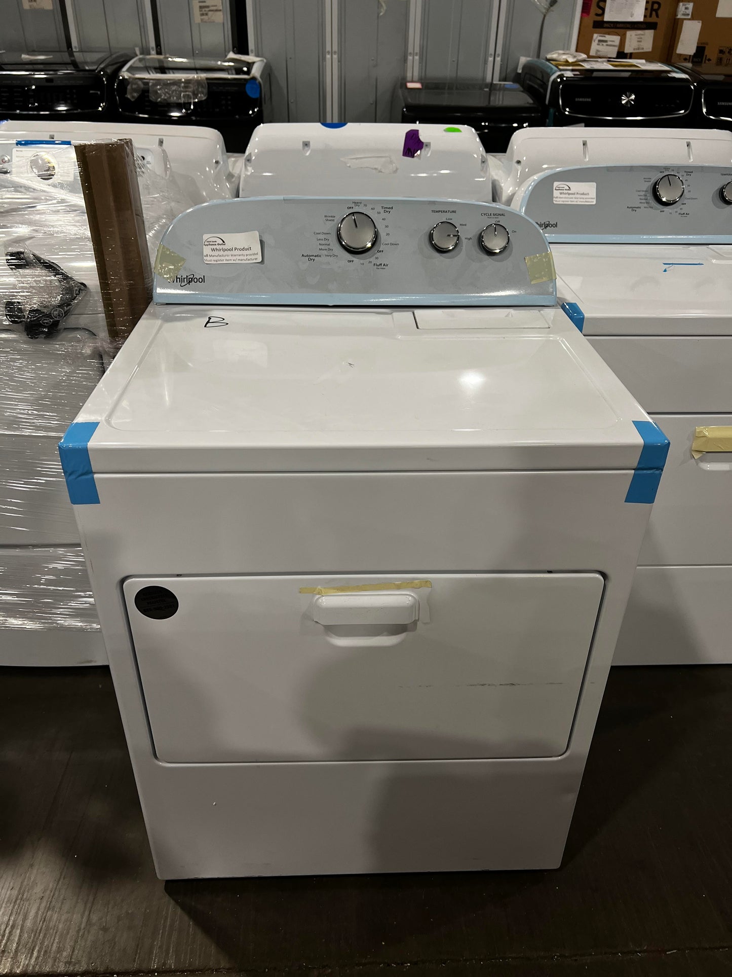 WED4950HW Whirlpool 7.0 cu. ft. Top Load Electric Dryer with AutoDry™ Drying System