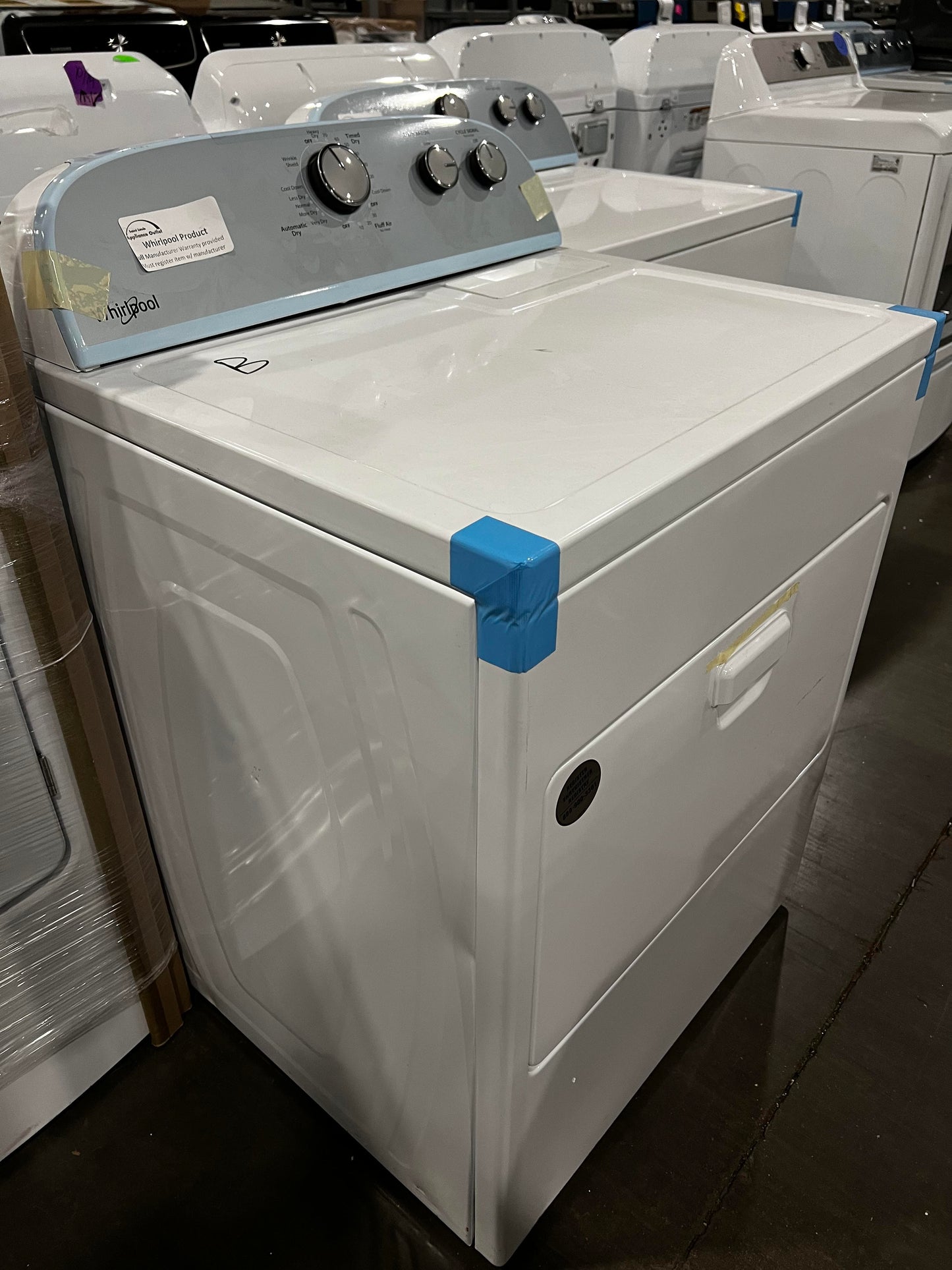 WED4950HW Whirlpool 7.0 cu. ft. Top Load Electric Dryer with AutoDry™ Drying System