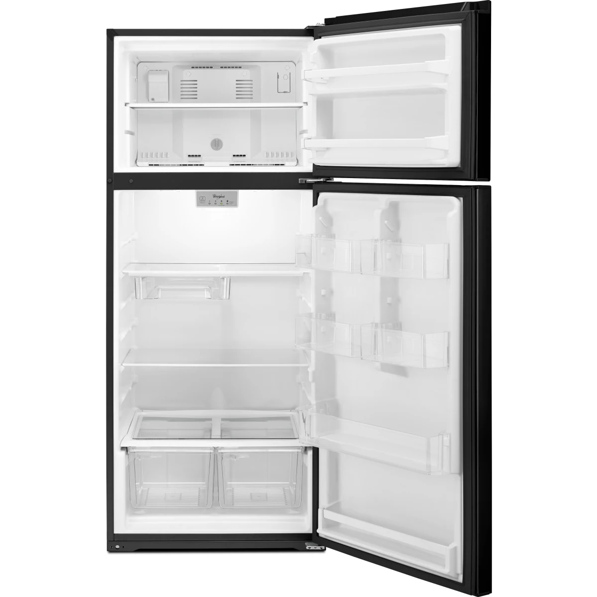 Whirlpool WRT518SZFB 28 Inch Top Freezer Refrigerator with 18 Cu. Ft. Total Capacity. EZ Connect Ice Maker Compatible: Black