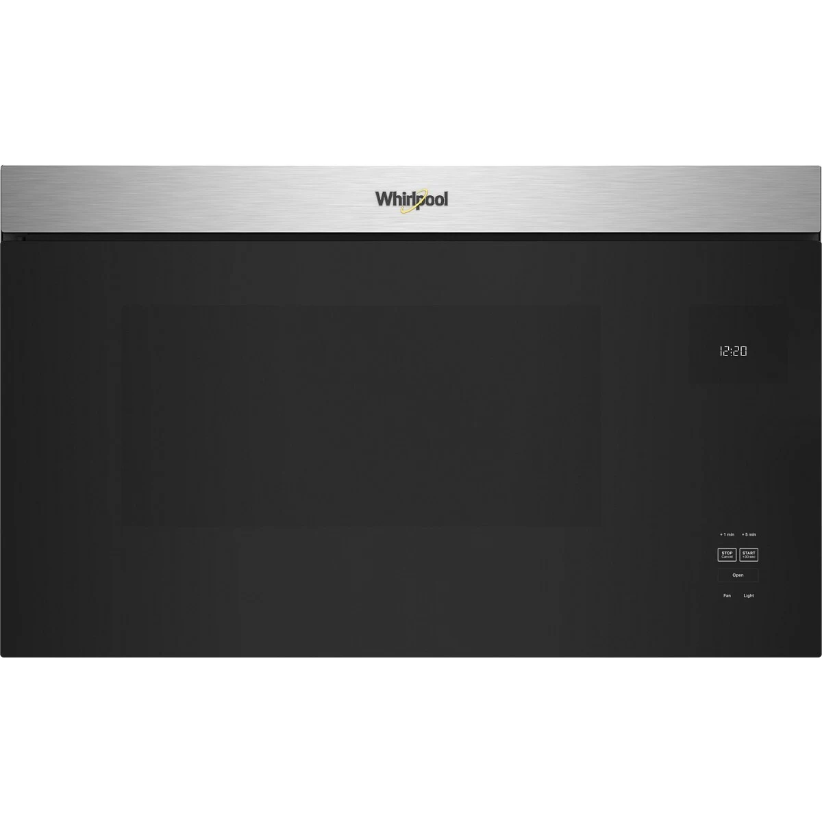 Whirlpool WMMF5930PZ 1.1 cu. ft. Over-the-Range Microwave Oven with 1,000 Watts, 3-Speed 300 CFM Venting System, Steam Clean, Turntable-Free Design