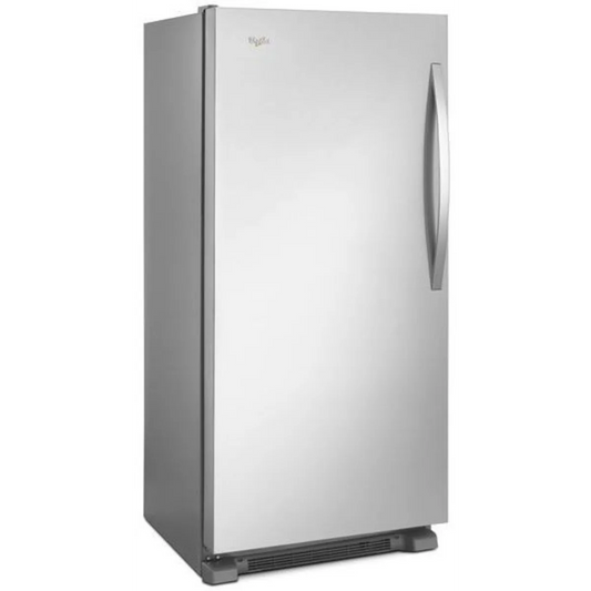 Whirlpool Sidekicks WSZ57L18DM 30 Inch Freestanding Upright Freezer with 18.0 cu. ft. Capacity. Frost-Free Defrost: Stainless Steel